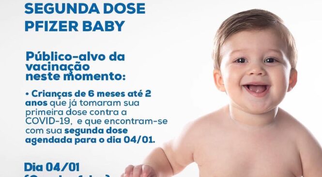 Pau dos Ferros informa população sobre vacinação baby para crianças de 6 meses a 2 anos de idade