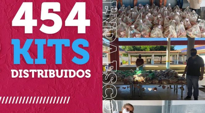 A Prefeitura Municipal de Almino Afonso/RN, através da Secretaria de Educação, realizou a distribuição de mais 454 Kits de alimentos aos alunos da rede municipal de ensino do município