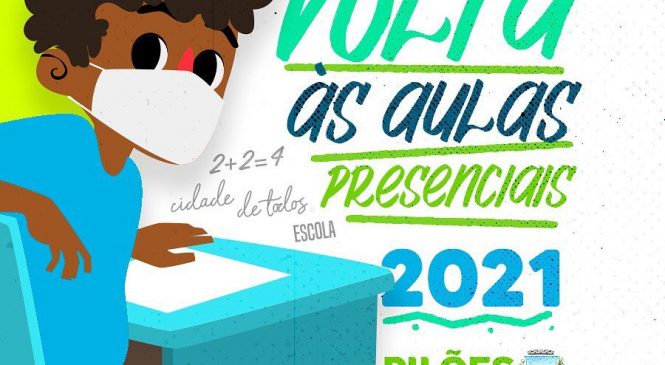 A Prefeitura de Pilões, informa que na próxima segunda-feira, 01 de fevereiro de 2021, a Escola Municipal Joana Dantas de Moura retomará com as aulas presenciais, com 50% de sua capacidade