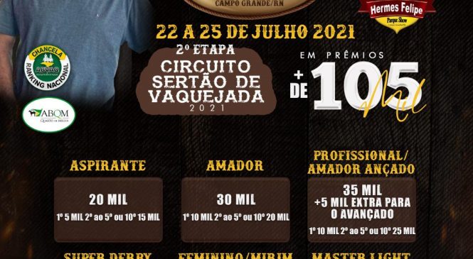 Segunda Etapa do Circuito Sertão de Vaquejada no Parque Veras em homenagem a Edu vaqueiro