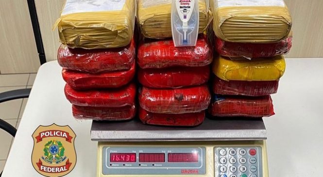 “PF APREENDE EM NATAL 16,4 KG DE COCAÍNA VINDOS DO AMAZONAS”.