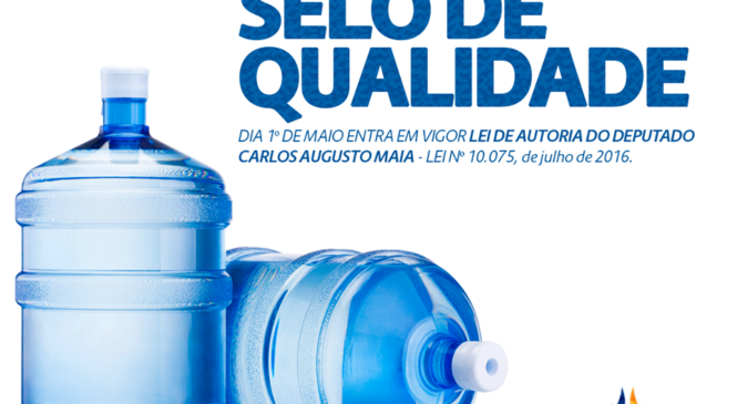 Projeto do deputado Carlos Augusto, selo de qualidade da água mineral entra em vigor a partir do 1º de maio