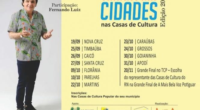Começa hoje (19) o Projeto Talento das Cidades, idealizado pelo cantor, compositor e apresentador de TV, Fernando Luiz