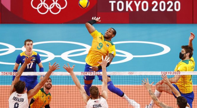 Olimpíada: Brasil bate EUA e se recupera no vôlei masculino