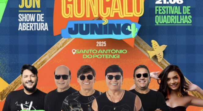 Prefeito Jaime Calado anuncia Ariane Sandrine, Banda Grafith e Guga Plaboy como atrações do “São Gonçalo Junino 2025”