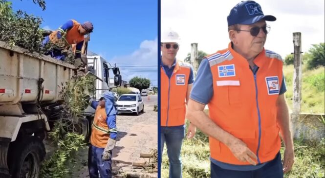 Prefeito Jaime Calado inicia força tarefa para limpeza das lagoas de São Gonçalo.