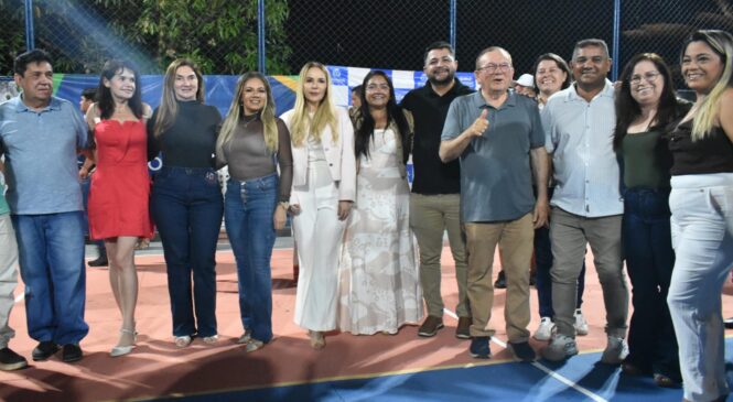 Prefeitura de São Gonçalo entrega quadra de esportes de Guanduba revitalizada e com iluminação em LED