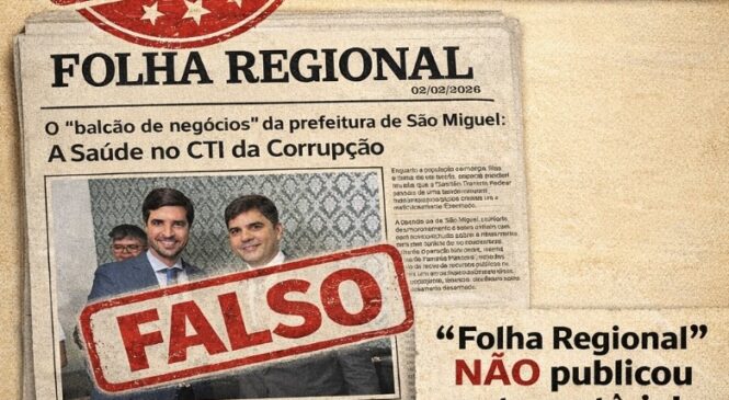 NOTA DE ESCLARECIMENTO — FAKE NEWS