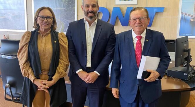 Prefeito Jaime Calado e senadora Zenaide garantem compromisso do DNIT para construção de quatro passarelas na BR-101 Norte