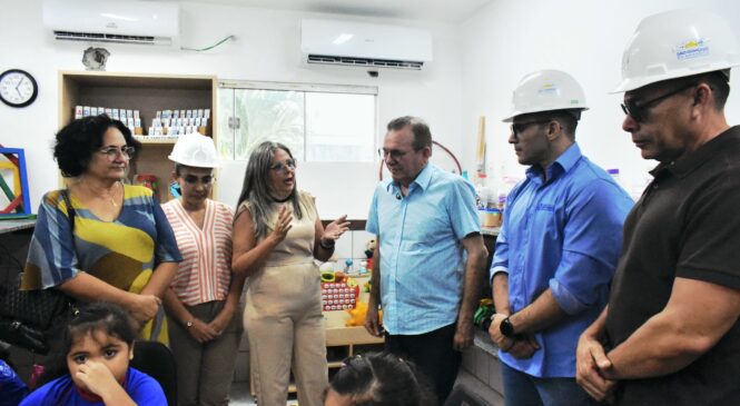 Prefeito Jaime Calado acompanha investimentos e melhorias em escolas de São Gonçalo