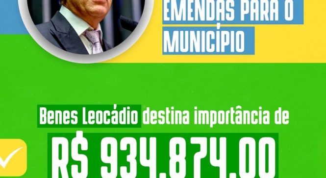 DEPUTADO BENES LEOCÁDIO (REPUBLICANOS) VIABILIZOU CERCA DE R$ 1 MILHÃO DE REAIS EM EMENDAS PARA O MUNICÍPIO DE VIÇOSA