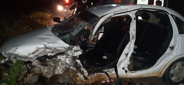 Motorista de veículo fica preso nas ferragem em grave acidente em Assú