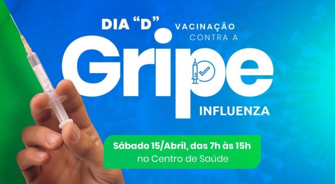 No município de Encanto, acontecerá dia D de vacinação contra influenza (gripe)