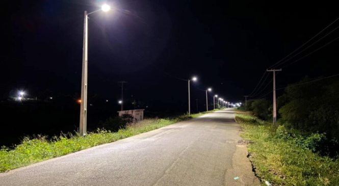 Umarizal: Gestão Raimundo Pezão melhora iluminação por Led da RN-117