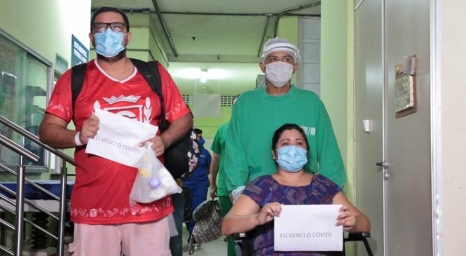 Dois pacientes de Manaus recebem alta do Hospital Estadual Giselda Trigueiro