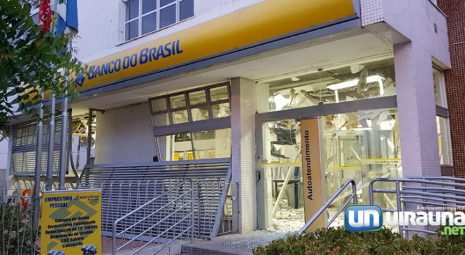 Agora à pouco: Banco do Brasil é assaltado por criminosos em Uiraúna