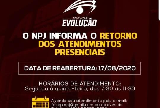 NOTA DE ESCLARECIMENTO DO NÚCLEO DE PRÁTICA JURÍDICA DA FACULDADE EVOLUÇÃO