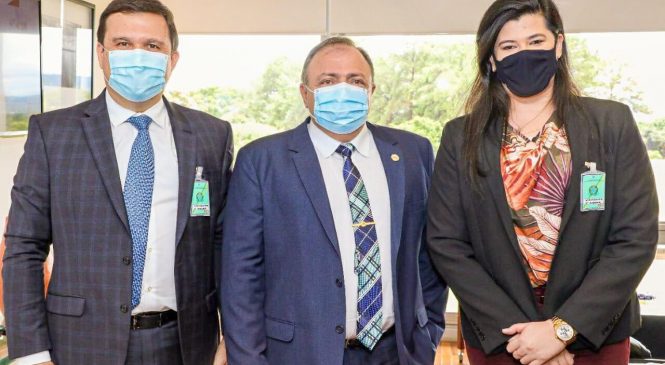 Deputado Galeno Torquato se encontra com ministros Fábio Faria (Comunicação) e Pazuello (saúde)