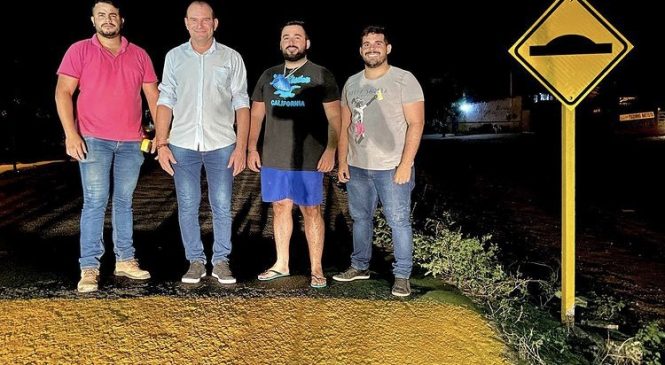 Prefeito de Umarizal inaugura quebra mole como se fosse uma grande obra