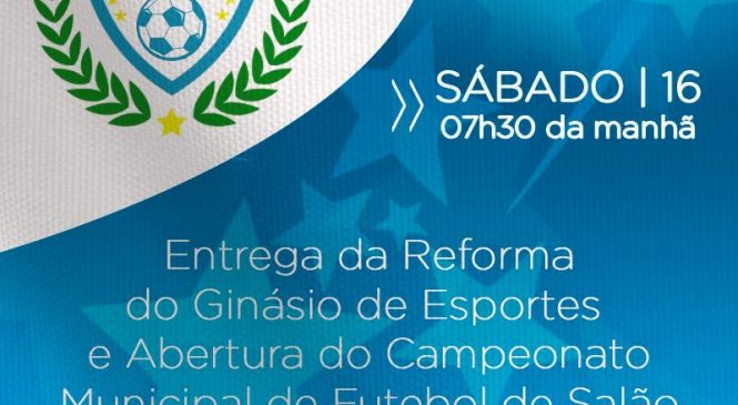 Os desportistas do município de Major Sales/RN, receberão no próximo sábado, 16, um Ginásio de Esportes completamente reformado.