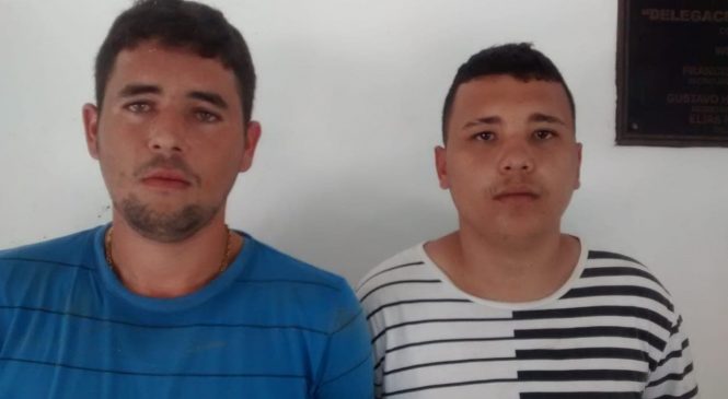 Caraubenses são presos no comando de boca de fumo em Felipe Guerra