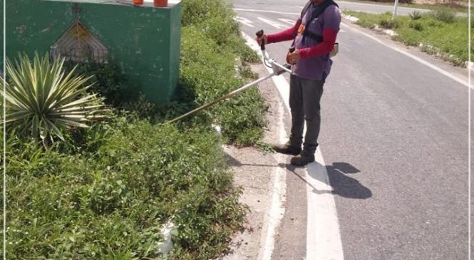 Triunfo Potiguar/RN, cidade bem zelada, a entrada da cidade recebe limpeza e manutenção