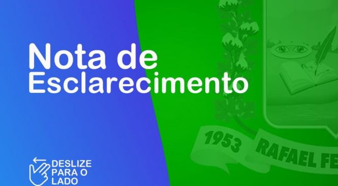 Prefeitura de Rafael Fernandes emite nota de esclarecimento sobre a Lei Aldir Blanc