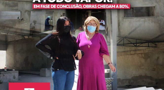 Prefeita Maria Helena visita obras do Centro Cultural Julio Fernandes da Costa