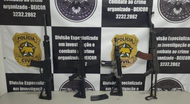 Polícia Civil deflagra 4ª fase da Operação “Sinaloa” e apreende quatro fuzis e vários carregadores na cidade de João Dias