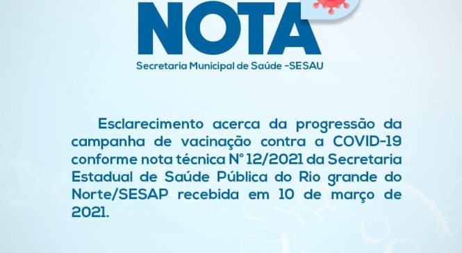 Secretaria apresenta dados da vacinação contra COVID-19 em Pau dos Ferros