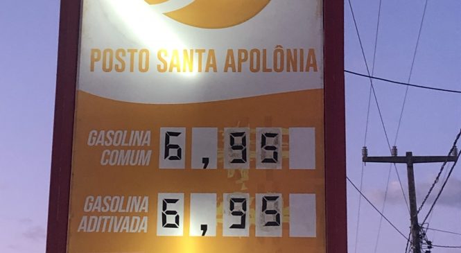 Gasolina: Posto II Melo tem a gasolina mais cara de Pau dos Ferros (R$ 7.29) e Posto Santa Apolônia a mais barata (R$ 6.95)