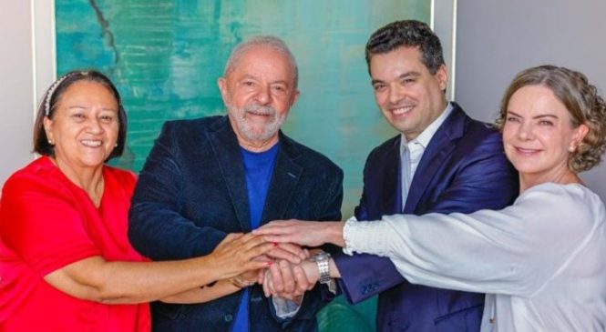 Exclusivo: A imagem do encontro que fechou o acordo entre Fátima e Walter, com Lula e Gleisi como padrinhos