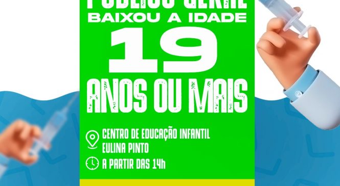 Viçosa vacina população de 19 anos acima