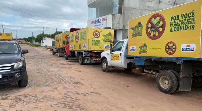 Deputado Raimundo Fernandes manda desinfectar Riachuelo com os caminhões do “Xô Coronavírus”