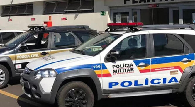 Homem persegue companheiro da mãe com facão, quebra o carro dele e é preso