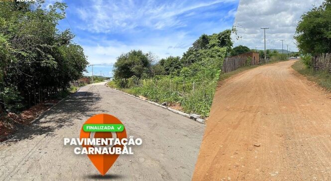 Prefeitura de Água Nova finaliza a obra de pavimentação do Sítio Carnaubal