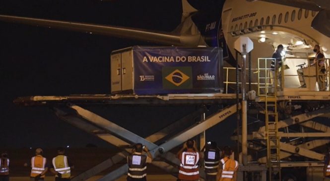 CoronaVac: avião com insumos para 8,6 milhões de doses chega a SP