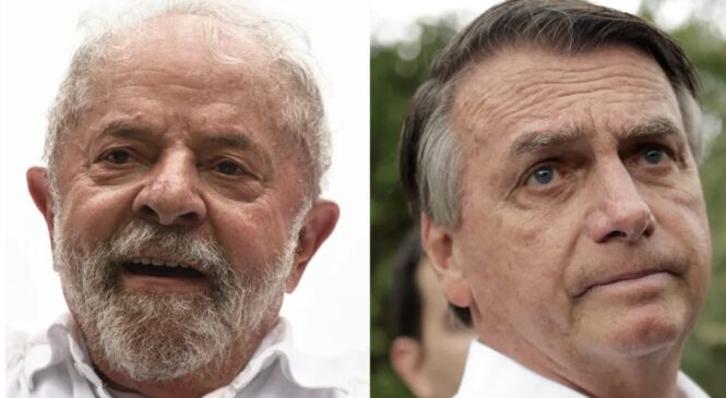 Ipec: Lula tem 55% no 2º turno, e Bolsonaro, 45%.