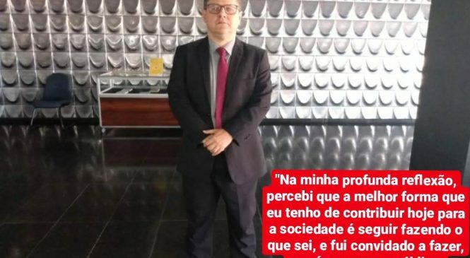 Em carta aberta, delegado Inácio Rodrigues abre mão de sua pré – candidatura a prefeito de Pau dos Ferros