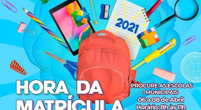 Estão abertas as matrículas para o ano letivo de 2021 na Rede Municipal de Ensino em Major Sales/RN