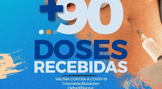 Major Sales/RN, recebeu na última segunda-feira, 03, mais 90 doses de vacinas contra a covid-19