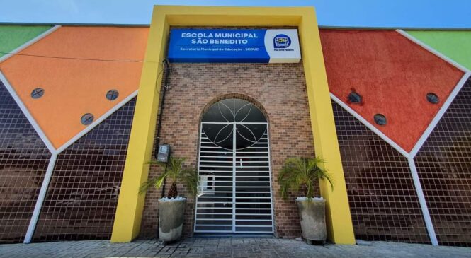 Em Pau dos Ferros a gestão Mariana Almeida inaugura a reforma da Escola Municipal São Benedito