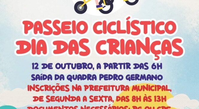 Município de Luís Gomes realizará o primeiro passeio ciclístico do Dia das crianças