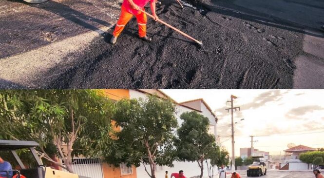 Major Sales por meio da gestão municipal está executando serviço de pavimentação em trechos do município