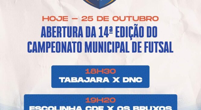 Major Sales da início a mais uma edição do campeonato municipal de futsal do município