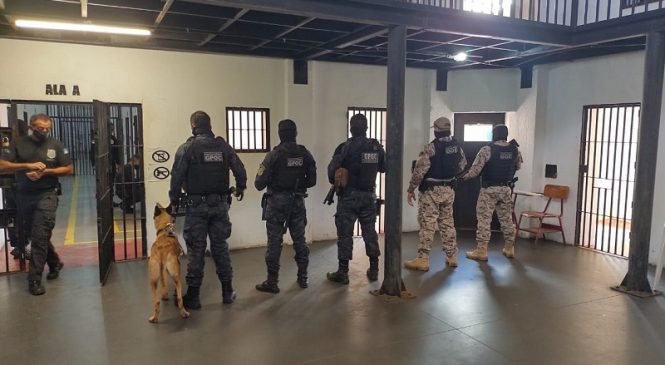 Seap realiza operação em presídios da Grande Natal