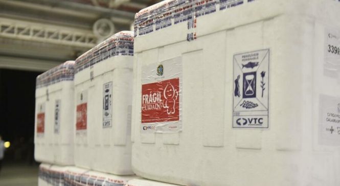 RN recebe primeiro lote da CoronaVac com 82.440 doses