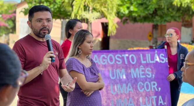 Assistência Social de Água Nova promove caminhada alusiva ao Agosto Lilás