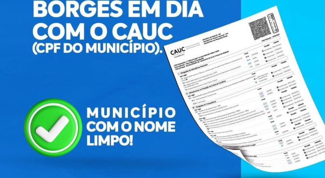 Em Olho D’água do Borges, gestão comemora estar em dia com o CAUC