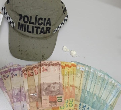 PM de Felipe Guerra apreende droga e dinheiro em posse de elemento investigado por tráfico